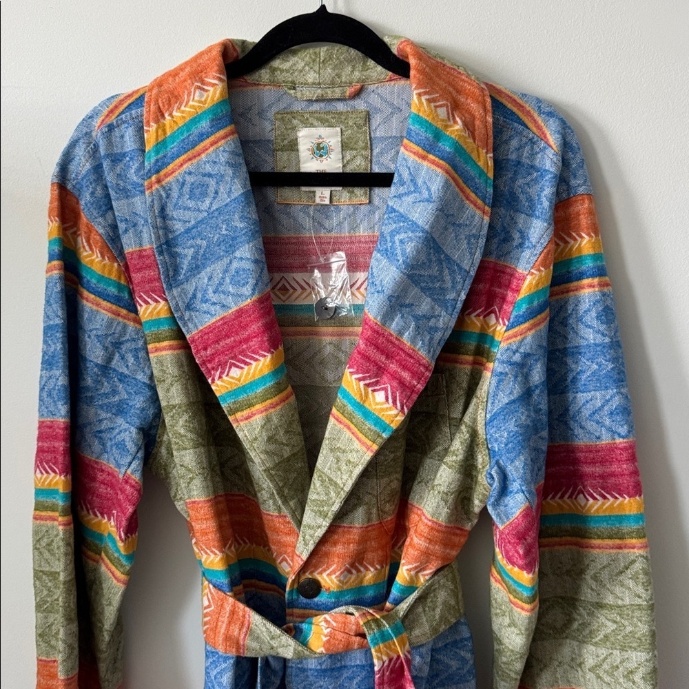 NEW The Territory Ahead Sante Fe Blanket Cardigan Duster Size L - Picture 4 of 10